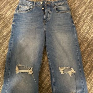 Boot Cut Knee Ripped Jeans Size 26
